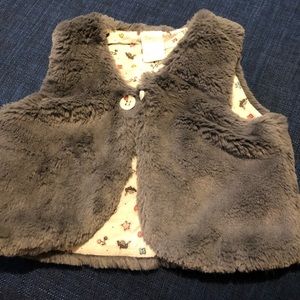 H&M fur gray vest